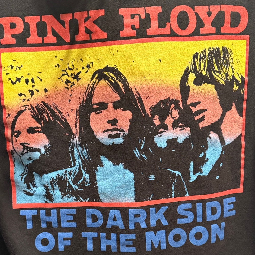 Pink Floyd Charcoal Gray cropped Hoodie - Picture 3 of 5